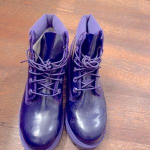 Purple royal blue timberlands good used condition